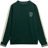 Superdry Superdrytil mænd. M2014281A Athletic Club Crew Sweatshirt grøn (S), Casual, Bomuld