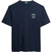 Superdry Superdrytil mænd. M1012283A Athletic Club navy T-shirt (L), Casual, Bomuld, Korte ærmer, Blå