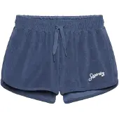 Superdry Superdrytil kvinder. W7110505A Heritage Terry Shorts blå (S), Casual, Bomuld