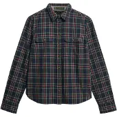 Superdry Superdrytil kvinder. W4010513A Lumberjack navy skjorte (S), Casual, Bomuld, Lange ærmer, Blå