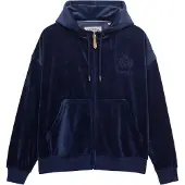 Superdry Superdrytil kvinder. W2012544A Sweatshirt Country Club Velour navy (L), Casual, Polyester, Blå