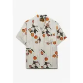 Superdry Superdrytil kvinder. W4010586A Beach Printet beige skjorte (S), Casual, Bomuld, Korte ærmer