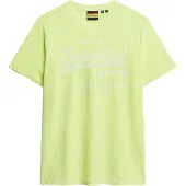 Superdry Superdrytil mænd. M1012119A Fluor gul Vintage T-shirt (L), Casual, Bomuld, Korte ærmer
