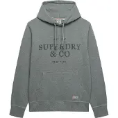 Superdry Superdrytil mænd. M2014538A 1954 Company Relaxed hættetrøje, grå (XXL), Casual, Bomuld