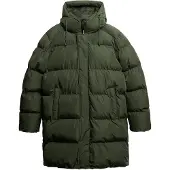 Superdry Superdrytil mænd. M5011917A Sports quiltet frakke mørkegrøn (S), Casual, Genanvendt polister, Bæredygtig