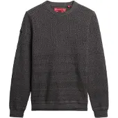 Superdry Superdrytil mænd. M6110681A Light Texture-jumper grå (XXL), Casual, Bomuld