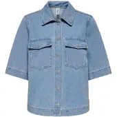 ONLY Bluse 'ONLBelle' blue denim