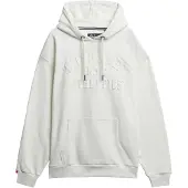 Superdry Superdrytil mænd. M2014391A Sweatshirt Athletic Emboss Oversized Hood hvid (S), Casual, Bomuld