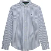 Superdry Superdrytil kvinder. W4010565A Slim fit oxfordskjorte blå (L), Casual, Bomuld, Lange ærmer