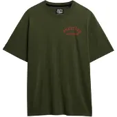 Superdry Superdrytil mænd. M1012251A Neo Trad Tattoo Loose T-shirt grøn (XL), Casual, Bomuld, Korte ærmer
