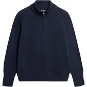 Superdry Superdrytil kvinder. W6110625A Jersey med halv lynlås Classic marineblå (S), Casual, Bomuld