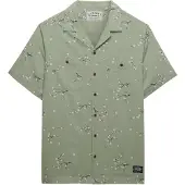 Superdry Superdrytil mænd. M4011130A Grøn skjorte med tryk (XXL), Casual, Bomuld, Korte ærmer
