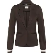 Kaffe Blazer 'KAKinnie' mørkebrun / hvid
