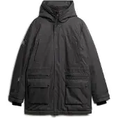 Superdry Superdrytil mænd. M5012049A Vatteret parka i tweed City grey (M), Casual, Grå, Genanvendt polister, Bæredygtig
