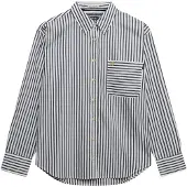 Superdry Superdrytil kvinder. W4010541A Afslappet poplin-skjorte navy (XS), Casual, Bomuld, Lange ærmer, Blå