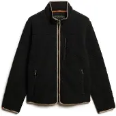 Superdry Superdrytil mænd. M2014140A Outdoor Full fleecejakke, sort (S), Casual, Polyester