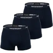Emporio Armani Emporio Armanitil mænd. EM000259_AF14132 Sæt med 3 marineblå boxershorts (S), Sort, Afslappet, Syntetisk
