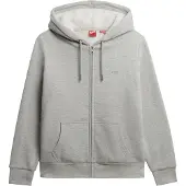Superdry Superdrytil kvinder. W2012633A Essential Borg Lined hættetrøje med lynlås, grå (L), Casual, Bomuld