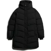Superdry Superdrytil kvinder. W5011782A City Chevron Quilted Parka sort (XL), Casual, Polyester, Lange ærmer