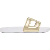 Tommy Hilfiger Pantoletter 'TH Monogram Strap Pool' guld