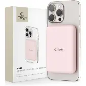 Tech-Protect LifeMag PB10 Power Bank with MagSafe 5000mAh 15W USB-C Port - Pink + USB-C Cable - 5000 mAh