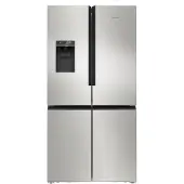 Siemens iQ700 KF96DPPEA - Køleskab/fryser - frans dør-bundfryser med vanddispenser, isdispenser - Wi-Fi - bredde: 90.5 cm - dybde: 73.1 cm - højde: 183 cm - 574 liter - Klasse E - rustfrit stål