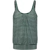 Venice beach Tankini-overdel oliven / hvid