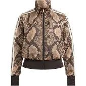 Adidas Satin Snake Print Firebird Track Sweatshirt Med Lynlås