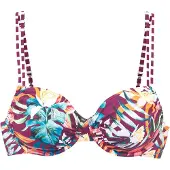 Venice beach Bikinioverdel aqua / orange / bordeaux / hvid