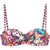 Venice beach Bikinioverdel aqua / mørkegrøn / bordeaux / hvid