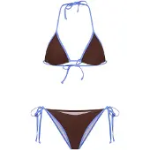 LASCANA Bikini blue denim / mørkebrun
