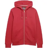 Superdry Superdrytil mænd. M2014128A Sudadera con capucha Essential Logo Zip rød (M), Casual, Bomuld