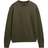 Superdry Superdrytil mænd. M2014392A Atletisk grøn trøje (M), Casual, Bomuld