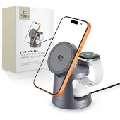 TechProtection Wireless charger QI2.2-25W-A48 3in1 magnetic - navy blue