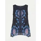 KOROSHI Bluse navy / lyseblå