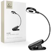 TechProtection USB-lampe trådløs LL100 med klips + USB-A/USB-C kabel 30 cm, sort