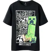 Name it Shirts 'NKMMase Minecraft' lysegrå / græsgrøn / sort / hvid