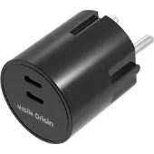 Mobile Origin 30W Charger Plug PW33 - 2x USB-C - black