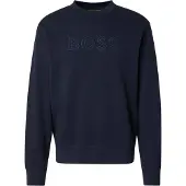 BOSS Relaxed fit sweatshirt i bomuldsfrotté med broderet logo