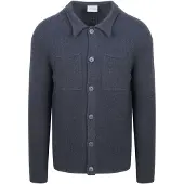 Suitable Cardigan Boiled Wool Bleu Blå Mørkeblå måle