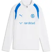 Puma Marseille Træningstrøje 1/4 Lynlås - Hvid/Blå Børn, størrelse 176 cm