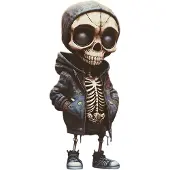 OIMG (B, -) Harpiks Gothic Skelet Skalle Figur, Bil Dashboard Dekoration