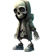 OIMG (C, -) Harpiks Gothic Skelet Skalle Figur, Bil Dashboard Dekoration