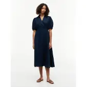 Tommy Hilfiger Kjole 'Pure Relaxed Midi Wrap' navy