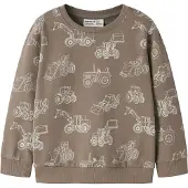 Name it Sweatshirt - NmmVaron - Noos - AOP - Fossil - - 1 år (80) - Sweatshirt