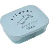 Liewood Arthur Tritan madkasse 13,5x17 cm Race cars-Beach blue