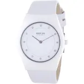 Bering 32035-659 Ceramic Hvid/Læder Ø35 mm