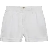 Superdry Superdrytil kvinder. W7110496A Shorts Mid Rise hør hvid (24), Casual, Linned