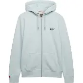 Superdry Superdrytil mænd. M2014128A Essential Logo hoodie i blå (3XL), Casual, Bomuld
