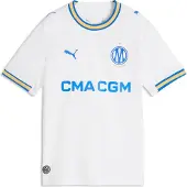 Puma Olympique de Marseille 26/27 Home Jersey Youth, Clothing, White/Royal, 13-14Y